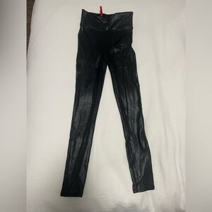 SPANX Black Shiny Leggings